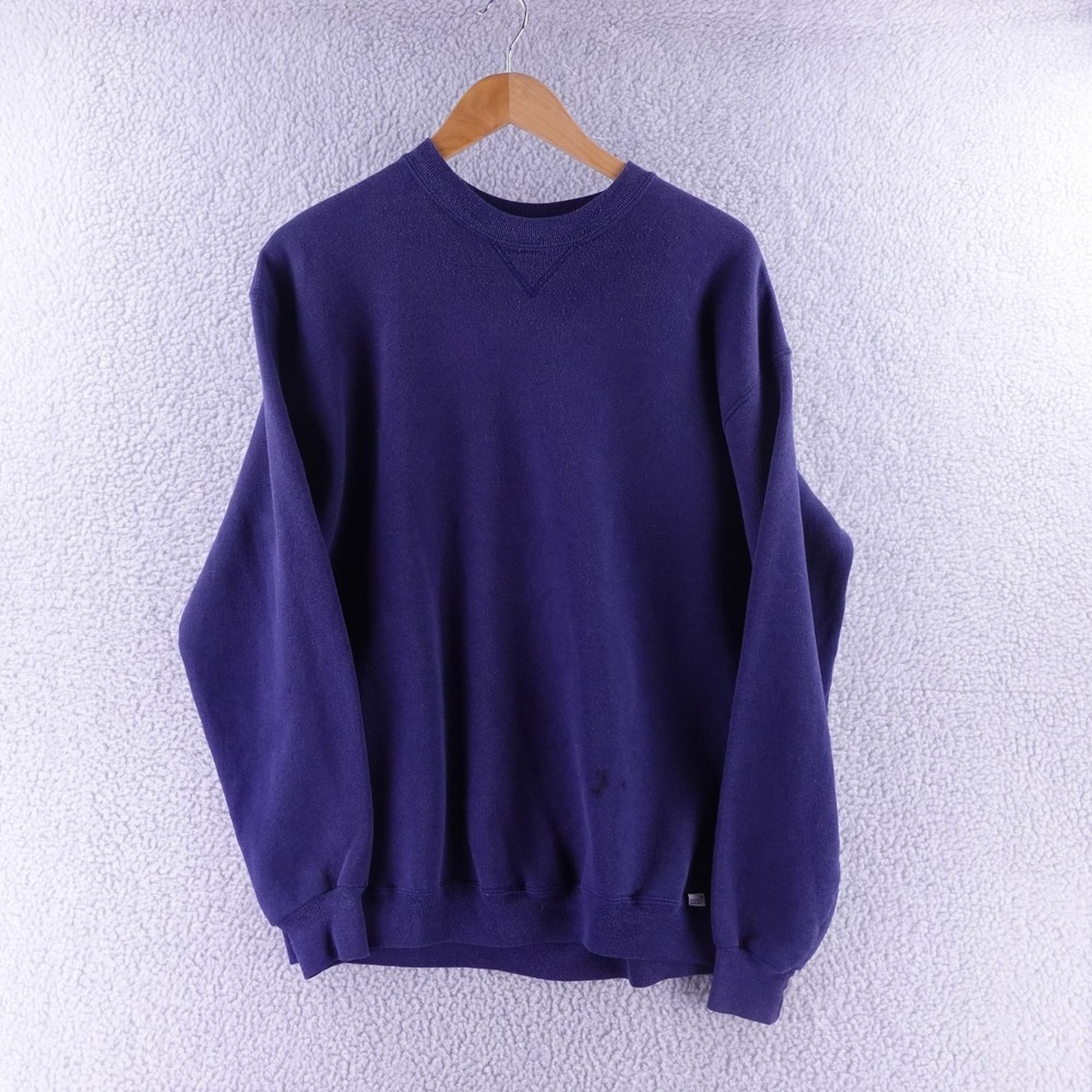 Vintage‎ Russell Athletic Deep Blue Sweatshirt XXL Mens V-Stitch Made in USA